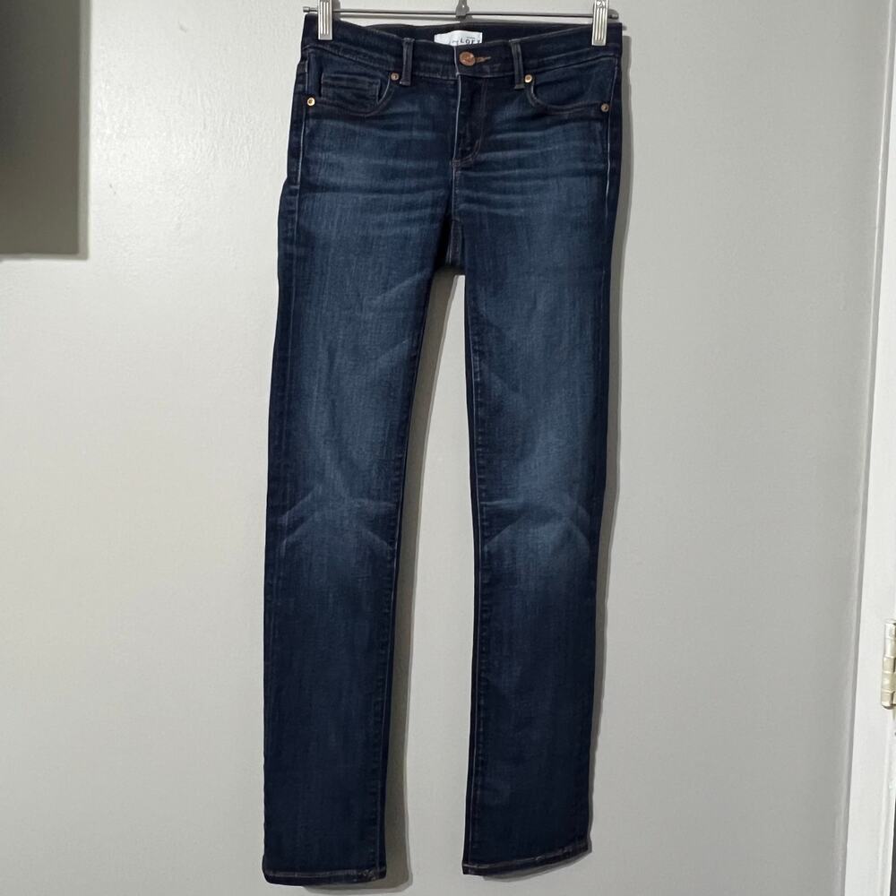Ann Taylor LOFT Modern Straight Jeans Size 25 0 Dark Wash